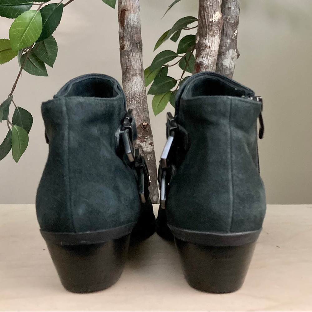Vince Camuto Slate Blue Suede Booties, Size 8 - Picture 6 of 13